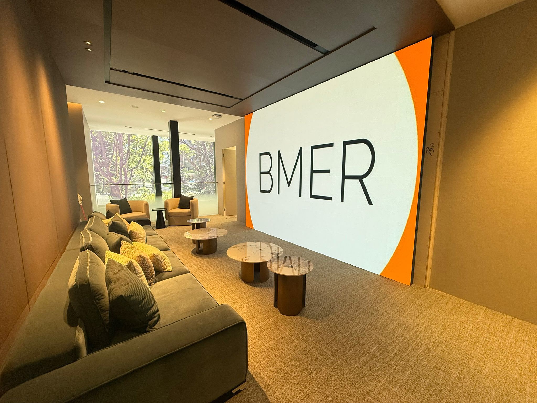 Modern office display installation