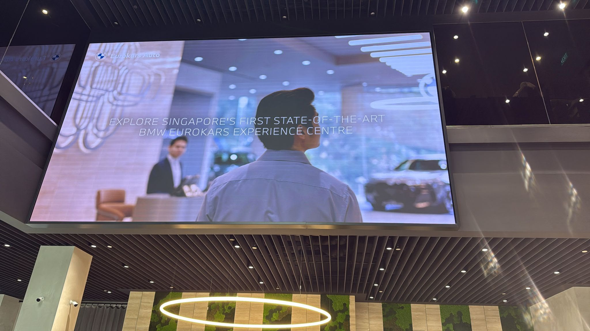 Conference space with presentation display