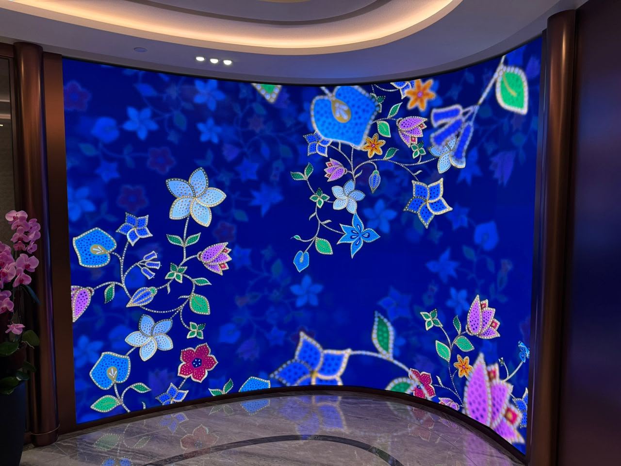 Conference space with presentation display